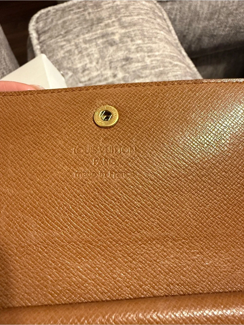 Louis Vuitton Monogram Canvas Wallet with Gold Chain